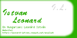 istvan leonard business card
